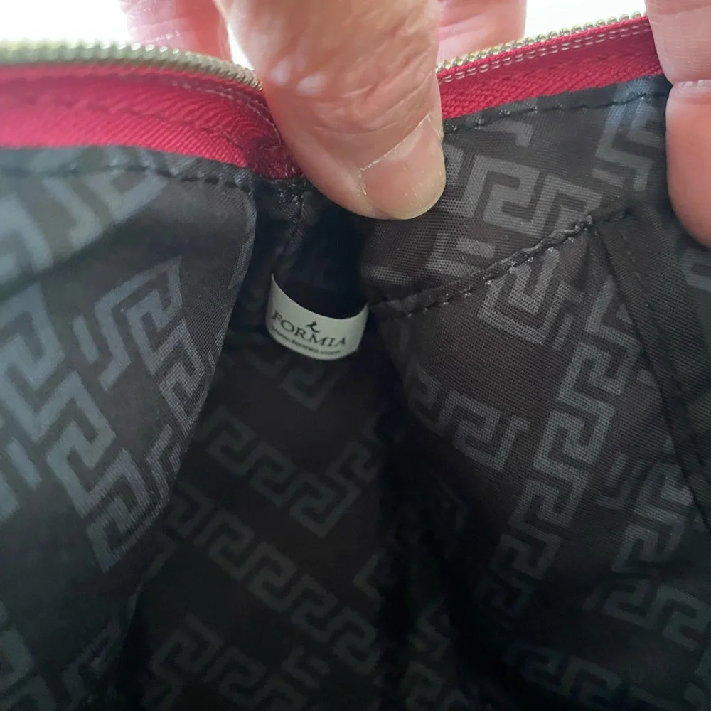 Versace Pink and Burgundy His/Her Toiletry Makeup Travel Bag Set